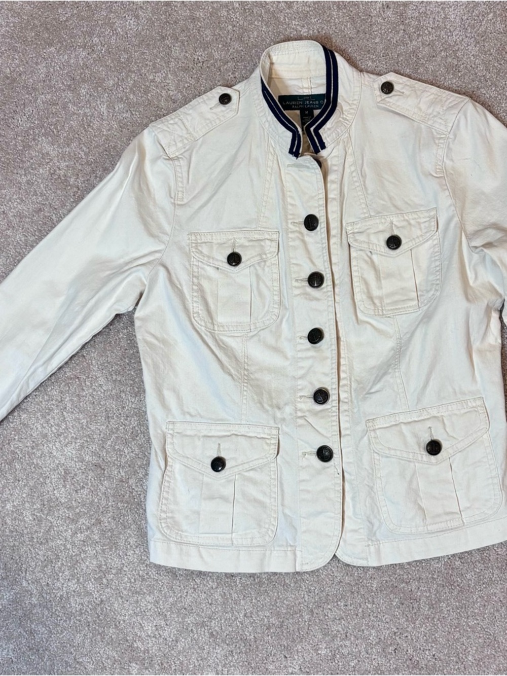 Lauren Ralph Lauren Cream Cotton Jacket